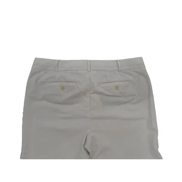 Talbots Newport size 12 white dress pant pockets straight leg‎ stretch cotton - Picture 7 of 10